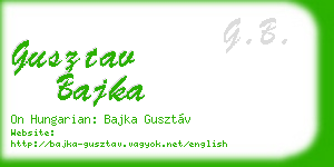 gusztav bajka business card
